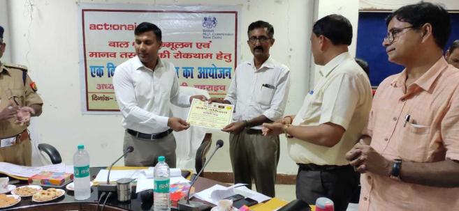 Recognition by Behraich District Official for anti Child labor campaign